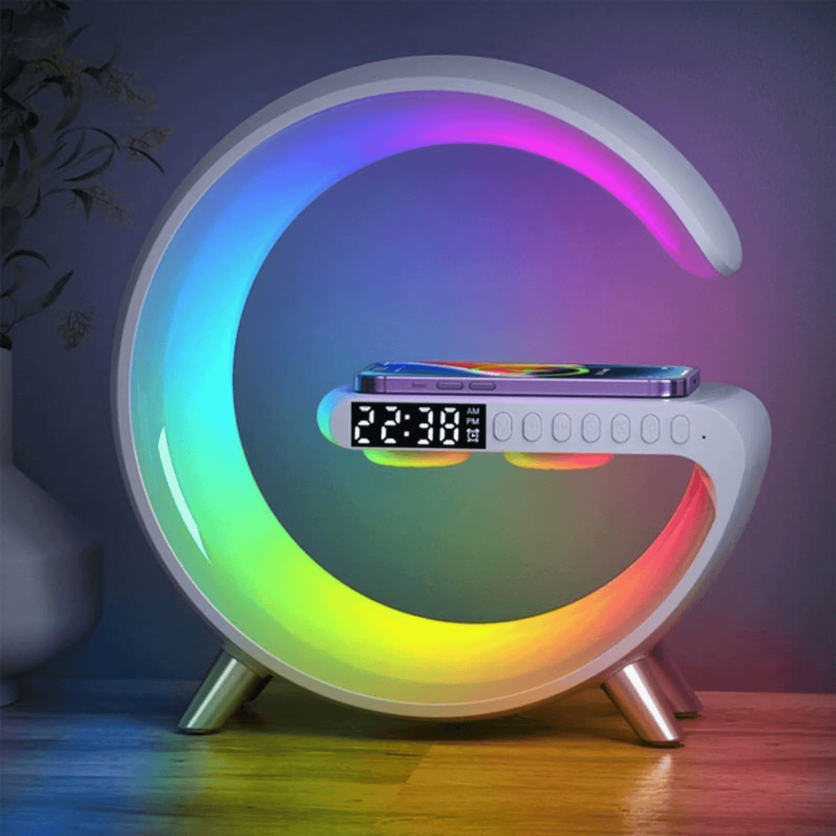 ✅ LED Wireless Charging Speaker